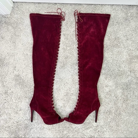 Wild Diva Wine Over the knee boots 8.5     #32 - Picture 7 of 13
